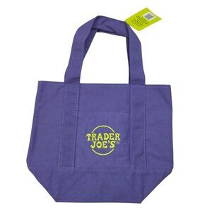 2025 Trader Joes Purple Canvas Tote Bag Trick Or Treat Halloween 81415